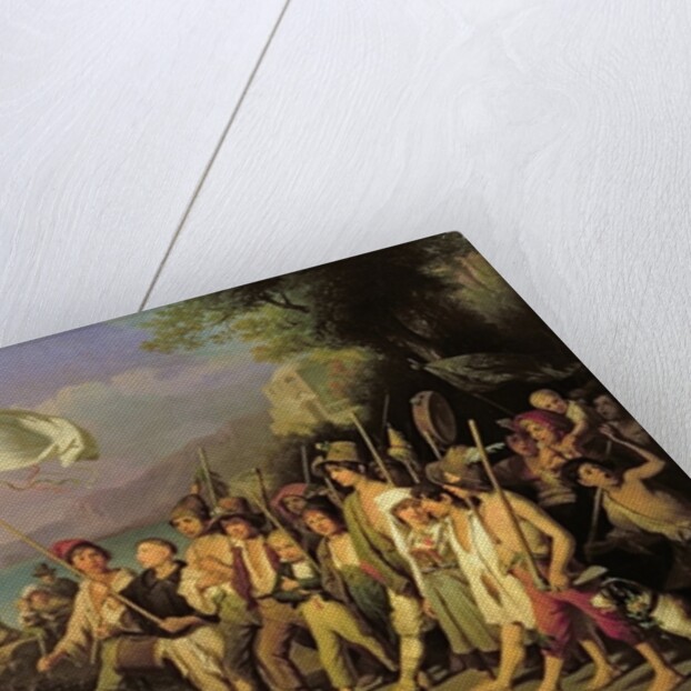 Playing at Soldiers, Roman Revolution 1848 by J. Kirner