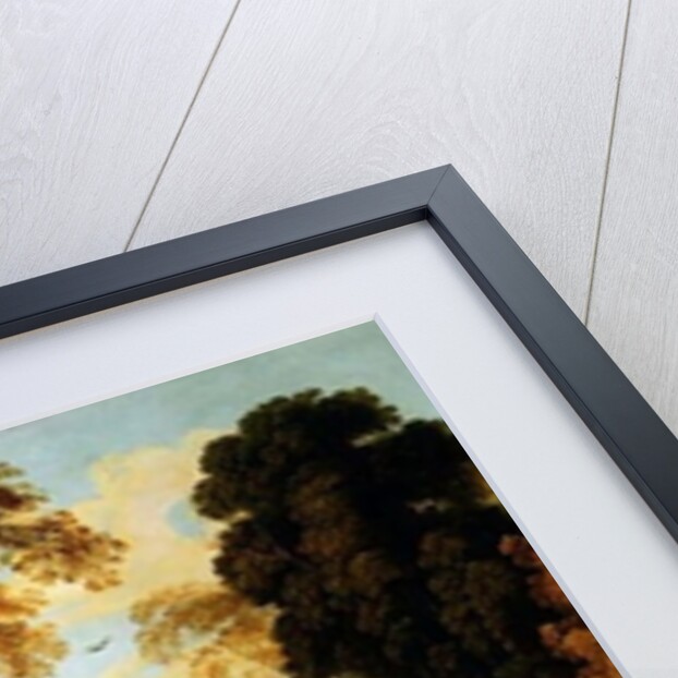 A wooded river landscape with figures on a road by Jan Wildens