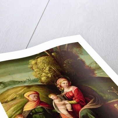 The Virgin and Child with St. Elizabeth and St. John in a landscape by Battista Dossi