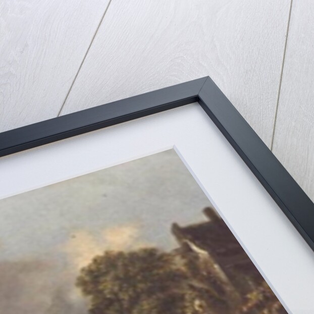 A river landscape with boats and figures by a tavern, 17th century by Thomas Heeremans