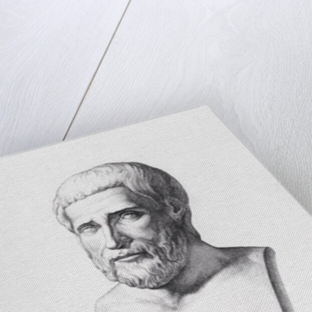 Portrait of Pythagoras engraved by B.Barloccini, 1849 by C.C (after) Perkins