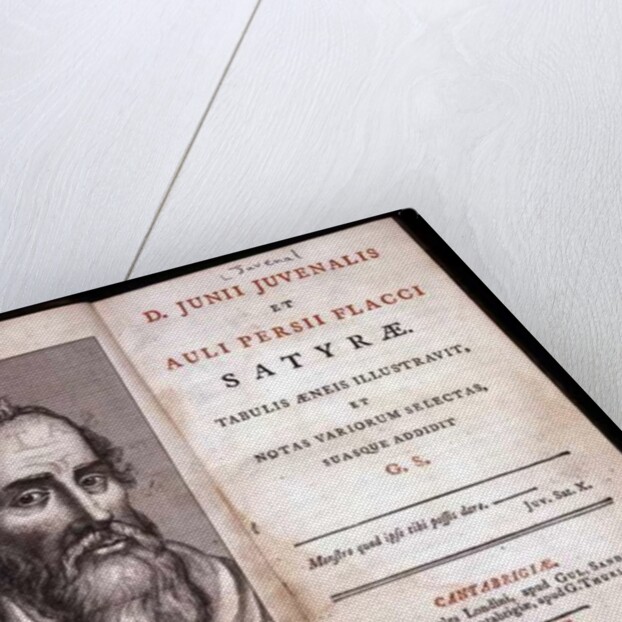 Portrait of Juvenal from 'The Satires of Juvenal and Aulius Flaccus', 1763 by English School