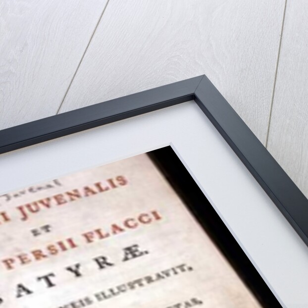 Portrait of Juvenal from 'The Satires of Juvenal and Aulius Flaccus', 1763 by English School