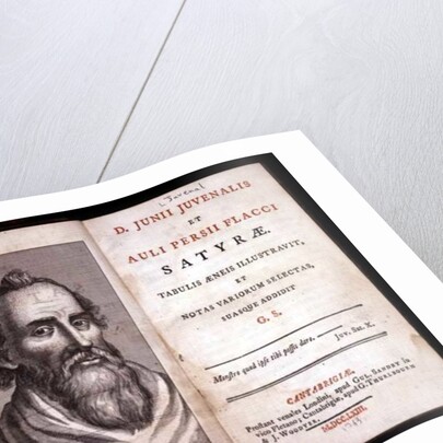 Portrait of Juvenal from 'The Satires of Juvenal and Aulius Flaccus', 1763 by English School