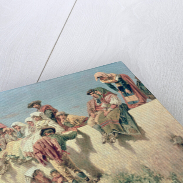 Waiting for the Blessing outside Rome, 19th century by Keeley Halswelle