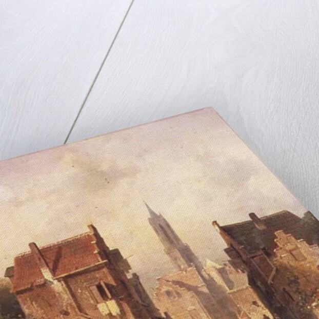 A Dutch canal scene, 1866 by Charles-Henri-Joseph Leickert