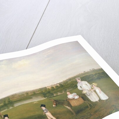 William Hetton Cooke with his Wife and Children at Worleston Rookery, Chester by John E. Ferneley