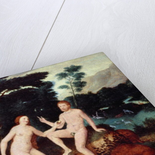 Adam and Eve in the Garden of Eden by Lucas The Elder Cranach