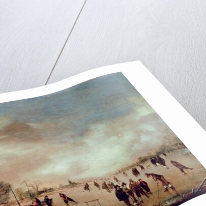 Frozen Canal Scene by Aert van der Neer