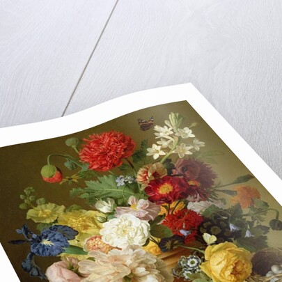 Flower Still Life on a marble ledge, 1800-01 by Jan Frans van Dael