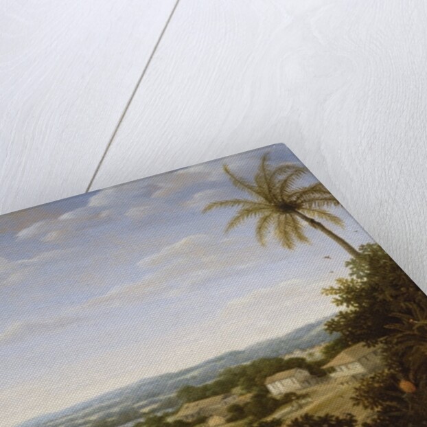 Brazilian landscape with natives on a road approaching a village, 1665 by Frans Jansz Post