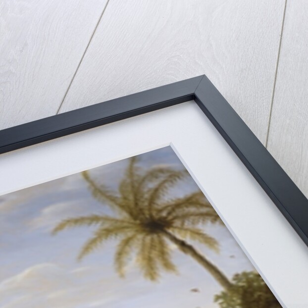 Brazilian landscape with natives on a road approaching a village, 1665 by Frans Jansz Post