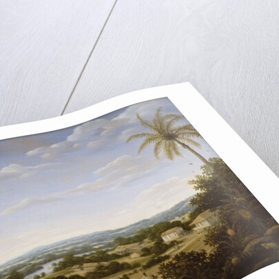 Brazilian landscape with natives on a road approaching a village, 1665 by Frans Jansz Post