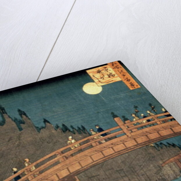 Kyoto bridge by moonlight by Ando or Utagawa Hiroshige
