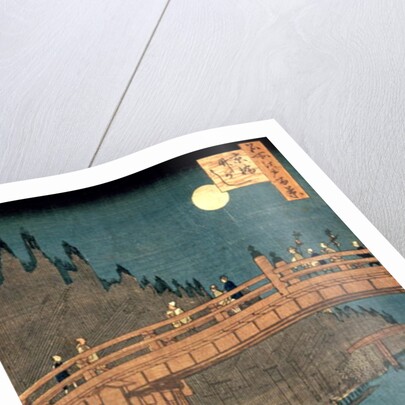Kyoto bridge by moonlight by Ando or Utagawa Hiroshige