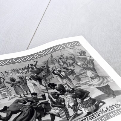 Poster advertising, 'The Barnum and Bailey Greatest Show on Earth, the World's Grandest, Largest, Best Amusement Institution', c.1895 by American School