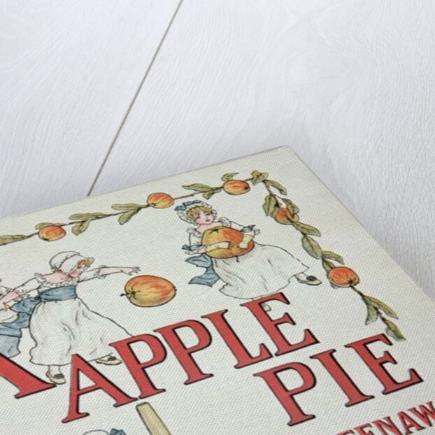 Illustration for the letter 'A' from 'Apple Pie Alphabet', published 1885 by Kate Greenaway