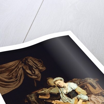 Young Woman Playing a Mandolin by Cornelis Bega