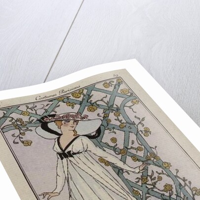 Journal des Dames et des Modes: robe de jeune fille en crepe de chine by H.Robert Dammy, 1913 by Anonymous