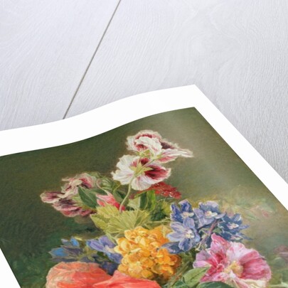 Roses, Poppy and Pelargonia by James Holland