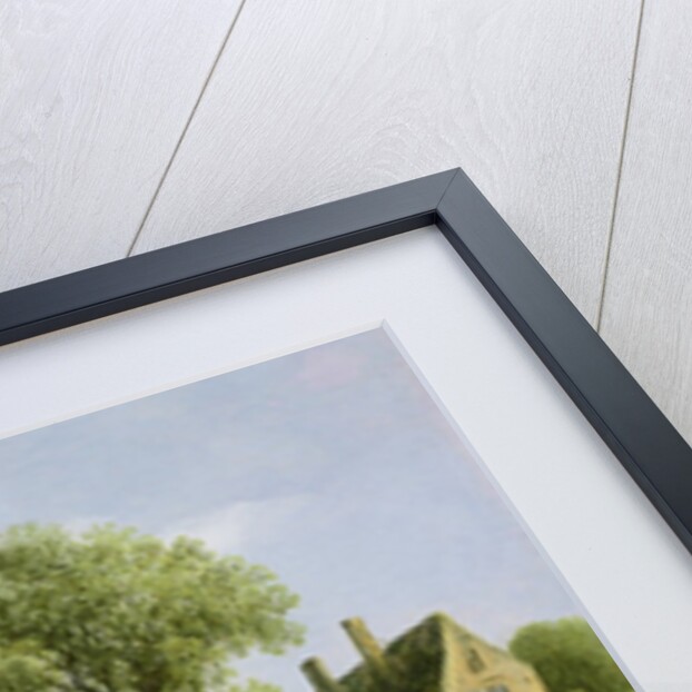 A Town on a river with a bridge by Wouter Kniff