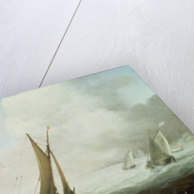 Man-o'-War Firing a Salute, 17th century by Jan Porcellis