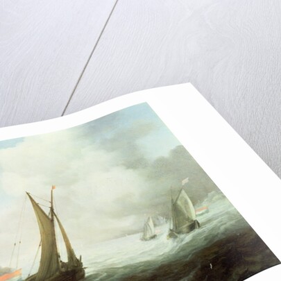 Man-o'-War Firing a Salute, 17th century by Jan Porcellis