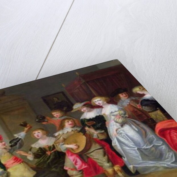 An Elegant Company Merry-making in an interior by Christoffel Jacobsz van der Lamen
