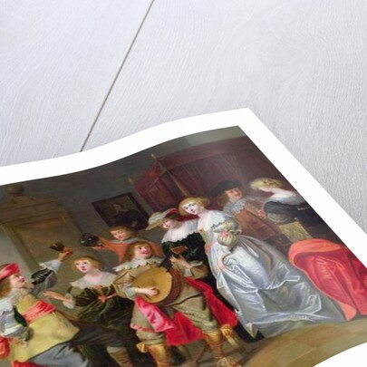 An Elegant Company Merry-making in an interior by Christoffel Jacobsz van der Lamen