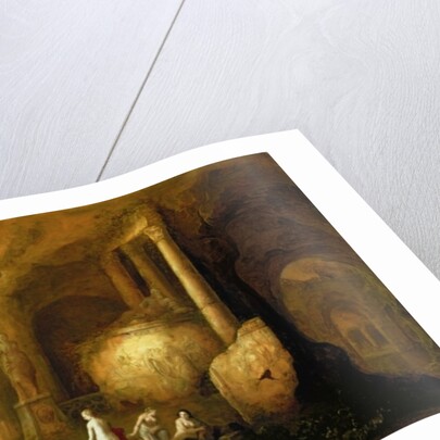 Nymphs Bathing by Classical Ruins by Abraham van Cuylenborch