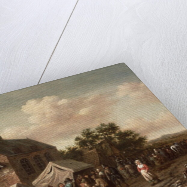 Poultry Market by a Church by Barend Gael or Gaal