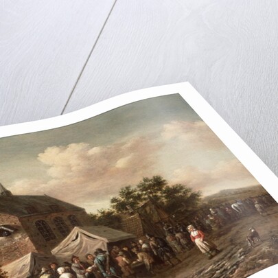 Poultry Market by a Church by Barend Gael or Gaal