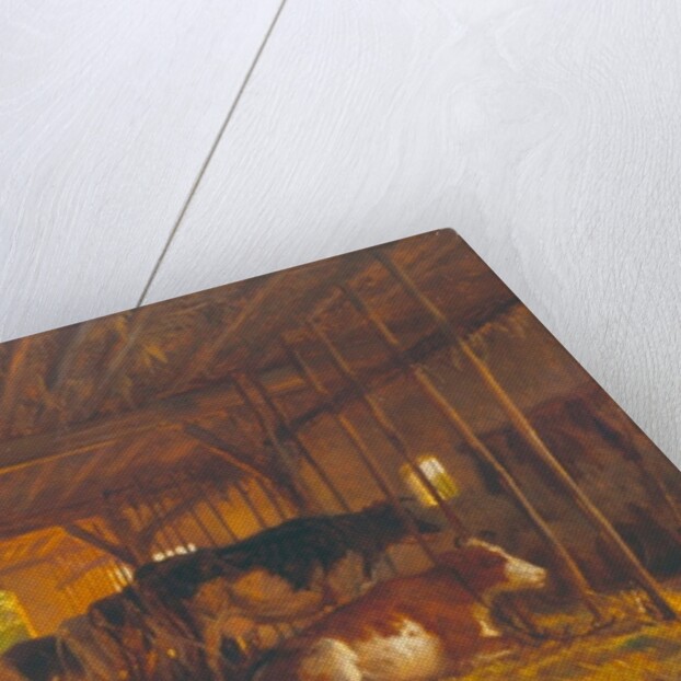 The Cow shed, 19th century by Jean Louis van Kuyck