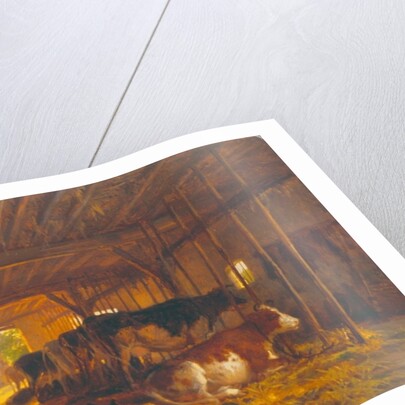 The Cow shed, 19th century by Jean Louis van Kuyck