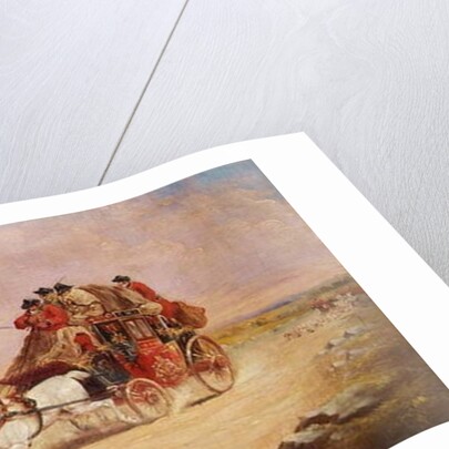 The Royal Mail Coach between the Fox and the Hunt, 1881 by J.C. Maggs
