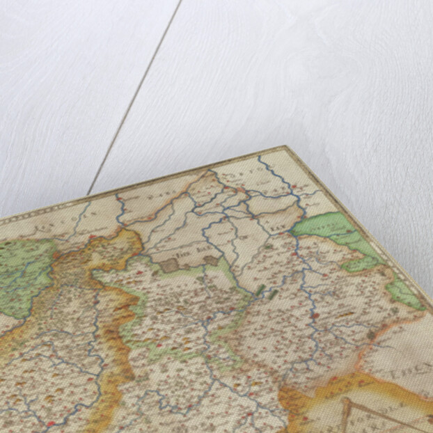 Map of Northampton and adjacent counties by Christopher Saxton