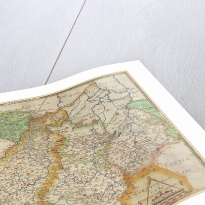 Map of Northampton and adjacent counties by Christopher Saxton