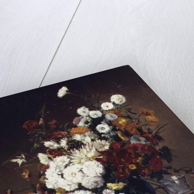 Still Life with Flowers and Pomegranates by Eugene Henri Cauchois