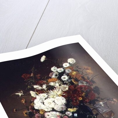 Still Life with Flowers and Pomegranates by Eugene Henri Cauchois