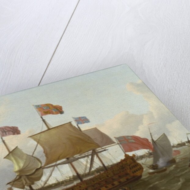 The Three-Master 'Britannia' in Rotterdam, 1698 by Ludolf I Backhuysen