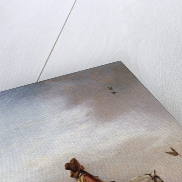 Gentleman on a Horse Watching a Falconer by Philips Wouwermans or Wouwerman