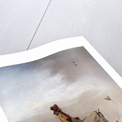 Gentleman on a Horse Watching a Falconer by Philips Wouwermans or Wouwerman