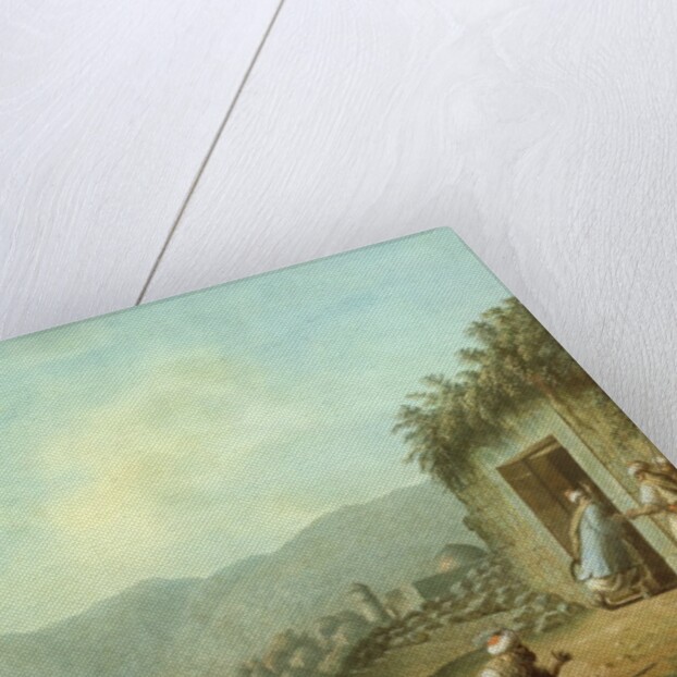 The Village of Betania with a View of the Dead Sea by Luigi Mayer