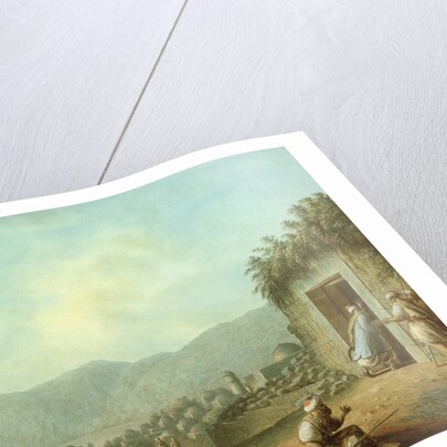 The Village of Betania with a View of the Dead Sea by Luigi Mayer