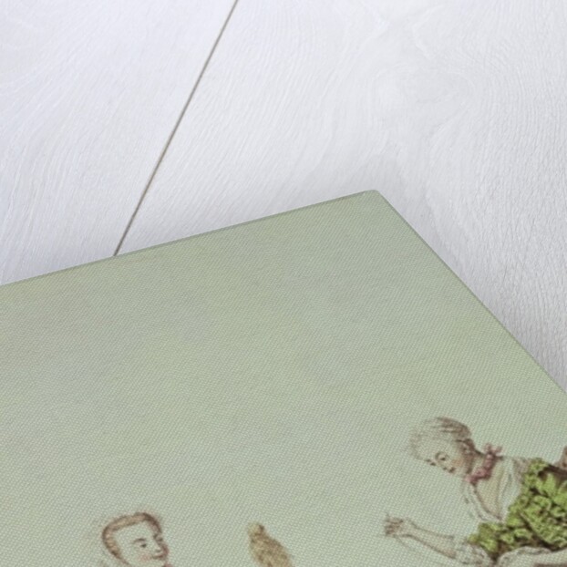 Ladies spinning and sewing, c.1765 by Anonymous