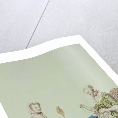 Ladies spinning and sewing, c.1765 by Anonymous