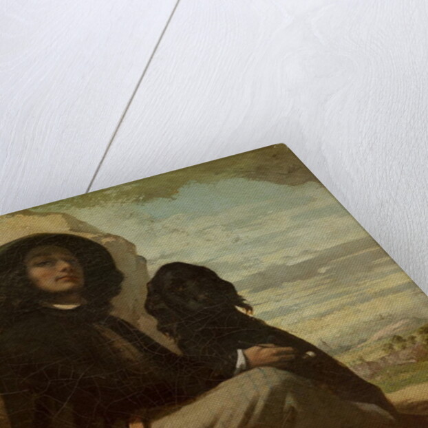Courbet with his Black Dog, 1842 by Gustave Courbet