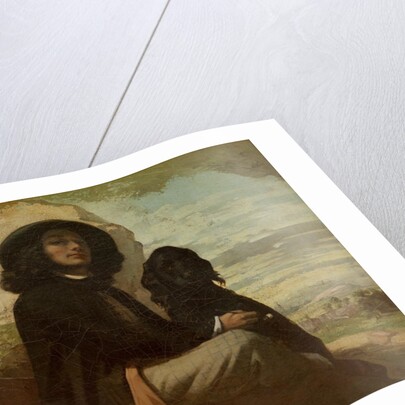Courbet with his Black Dog, 1842 by Gustave Courbet