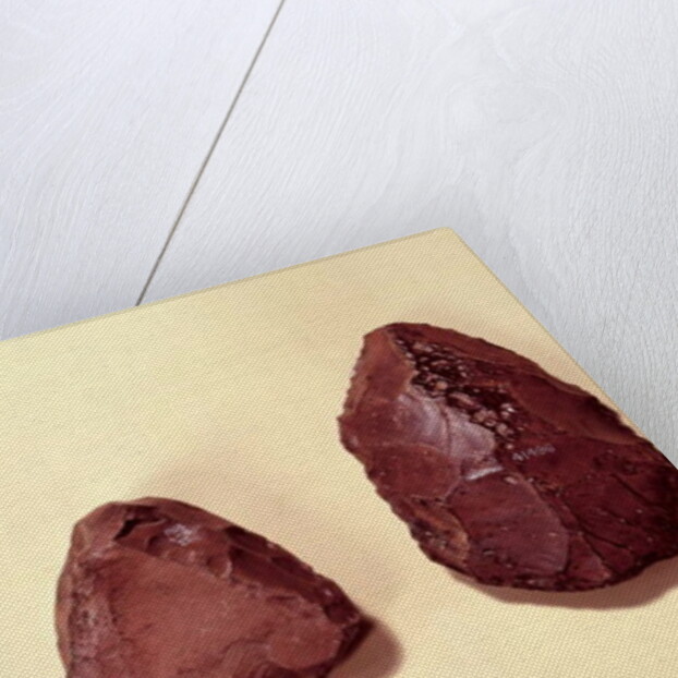 Flint axe heads by Paleolithic Paleolithic