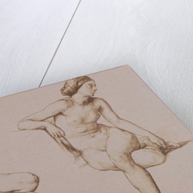 Sepia Drawing of Nude Woman, c.1860 by William Mulready